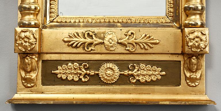 SPEGEL, senempire, hallstämpel Borås 1853?.