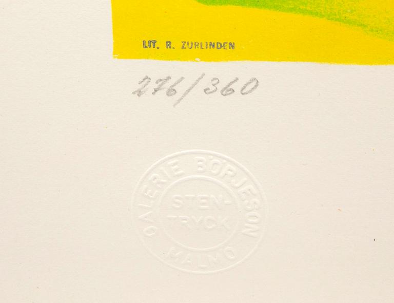 Halmstad Group fifty years, portfolio, with 6 color lithographs, signed and numbered 276/360.