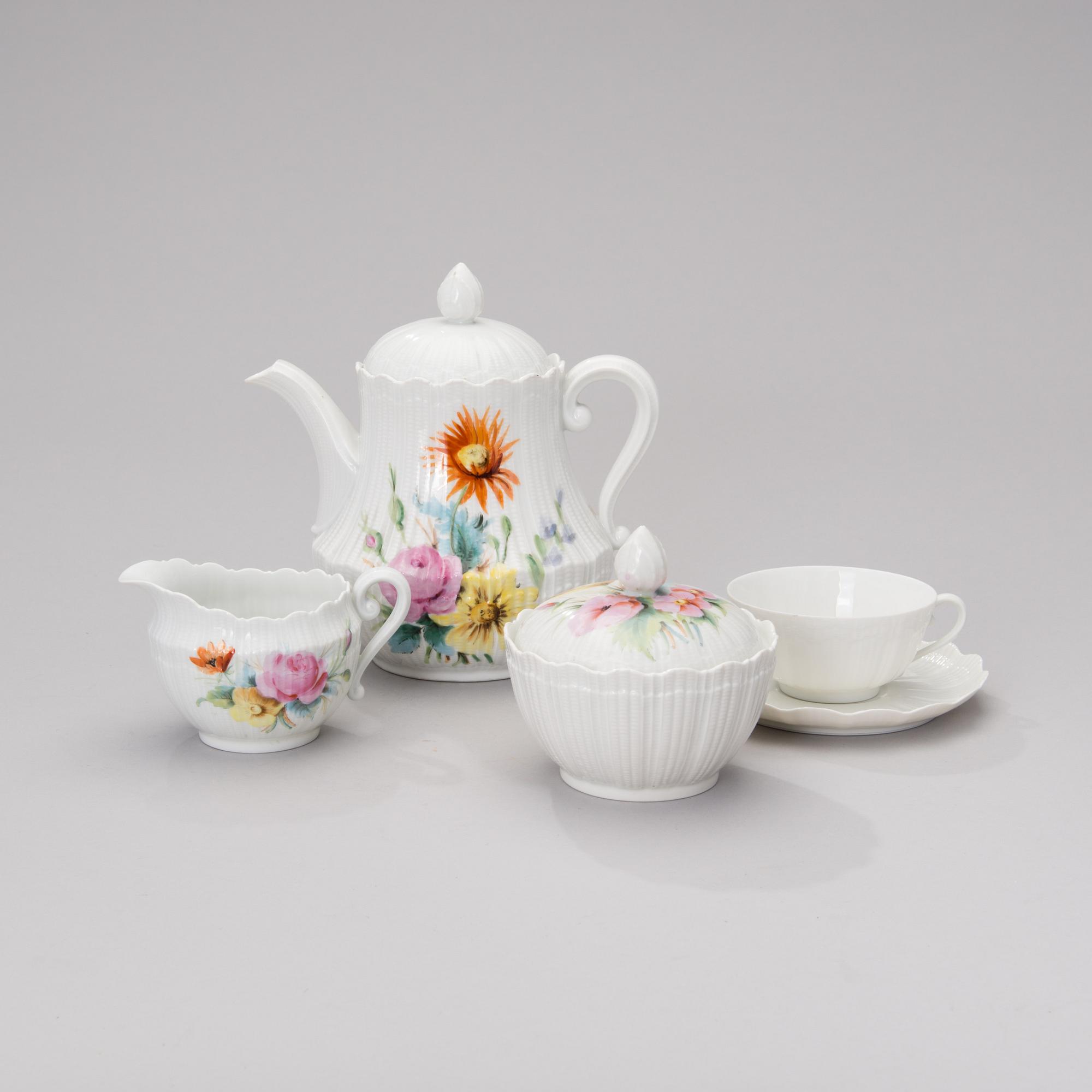 A 1960s hand-painted porcelain coffee set by Limoges.