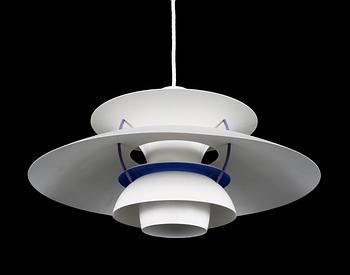 TAKLAMPA, PH-5, Poul Henningsen för Louis Poulsen, Danmark, 1900-talets andra hälft, höjd ca 27 cm.