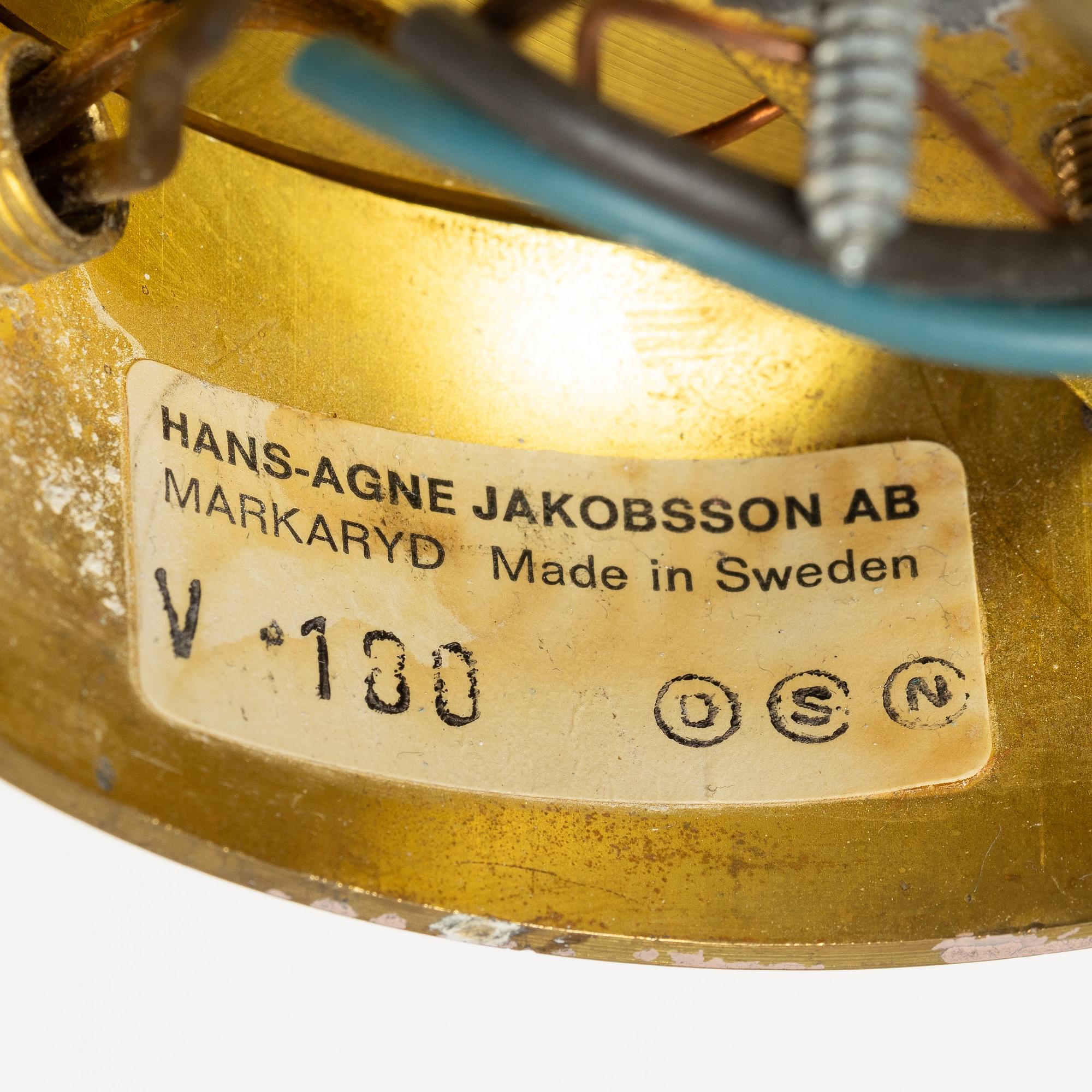 Hans-Agne Jakobsson, vägglampa, modell "V-180", Markaryd.