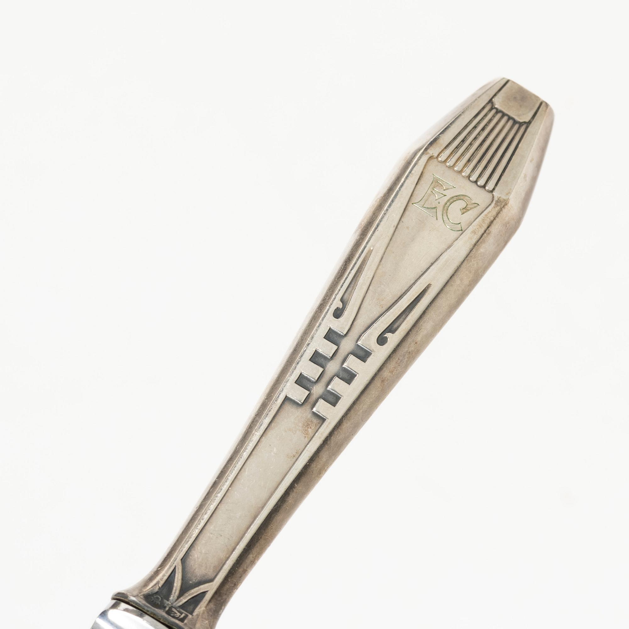 Cutlery, 36 pieces, silver, Soumen Kultaseppä Oy, Turku, Finland 1928.