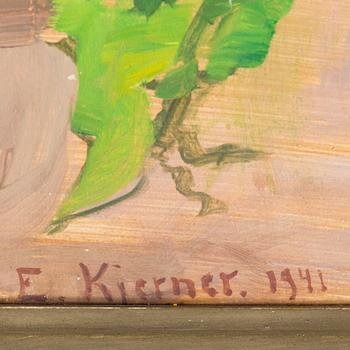 ESTHER KJERNER, oil on board, signed and dated 1941.