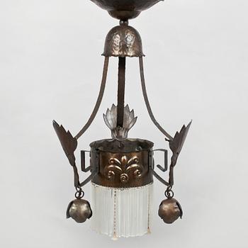 TAKLAMPA, jugend, 1900-talets fösta kvartal, höjd 80 cm.