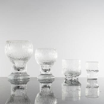 TAPIO WIRKKALA, "Ultima Thule", glass, 26 pcs. Iittala. Model designed 1968.