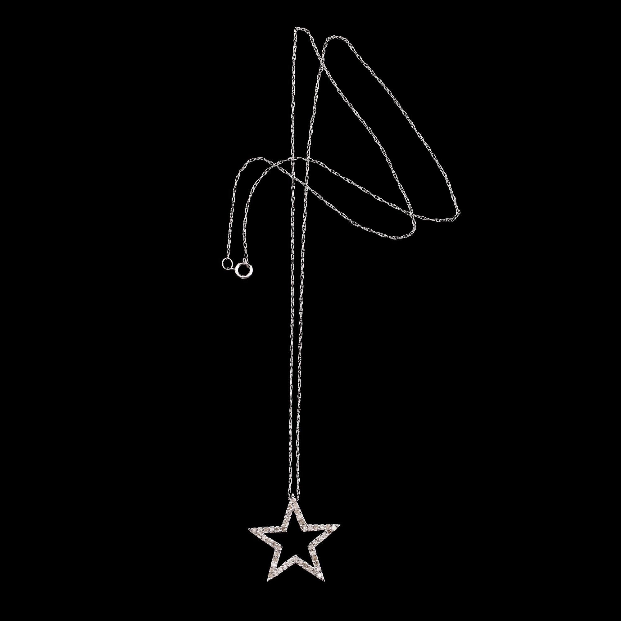 HÄNGE MED KEDJA, 10 k vitguld, briljantslipade diamanter  tot 0.25 ct.