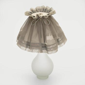 Greta-Lisa Jäderholm-Snellman, A glass table lamp signed G.L.J Finland.