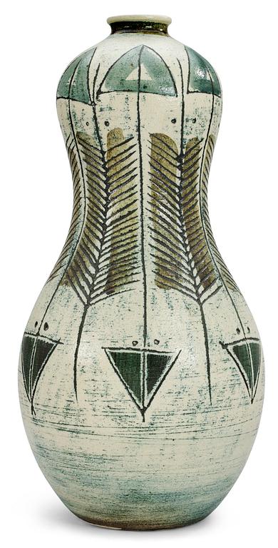 An Anders Bruno Liljefors stoneware vase, Gustavsberg studio 1952.