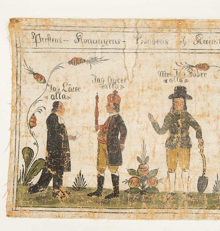 A traditional paintng from Dalarna, Sweden, dated 1818.