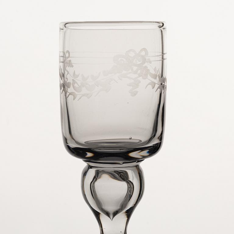 A glasswareset of 30 pieces, "Antik", Reijmyre, second half of the 20th century.