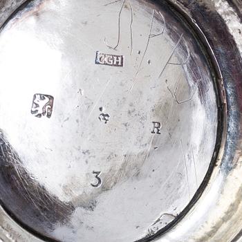 A pair of Swedish 19th century silver beakers, mark of CG Högstedt, Kalmar 1823.