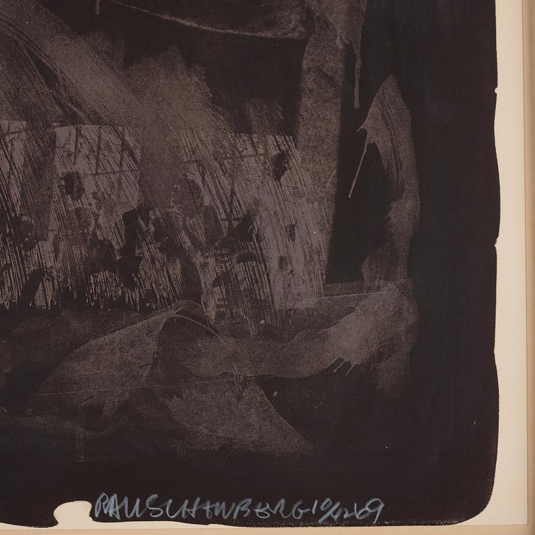 Robert Rauschenberg, litografi. Signerad och numrerad 10/42 med vit krita.