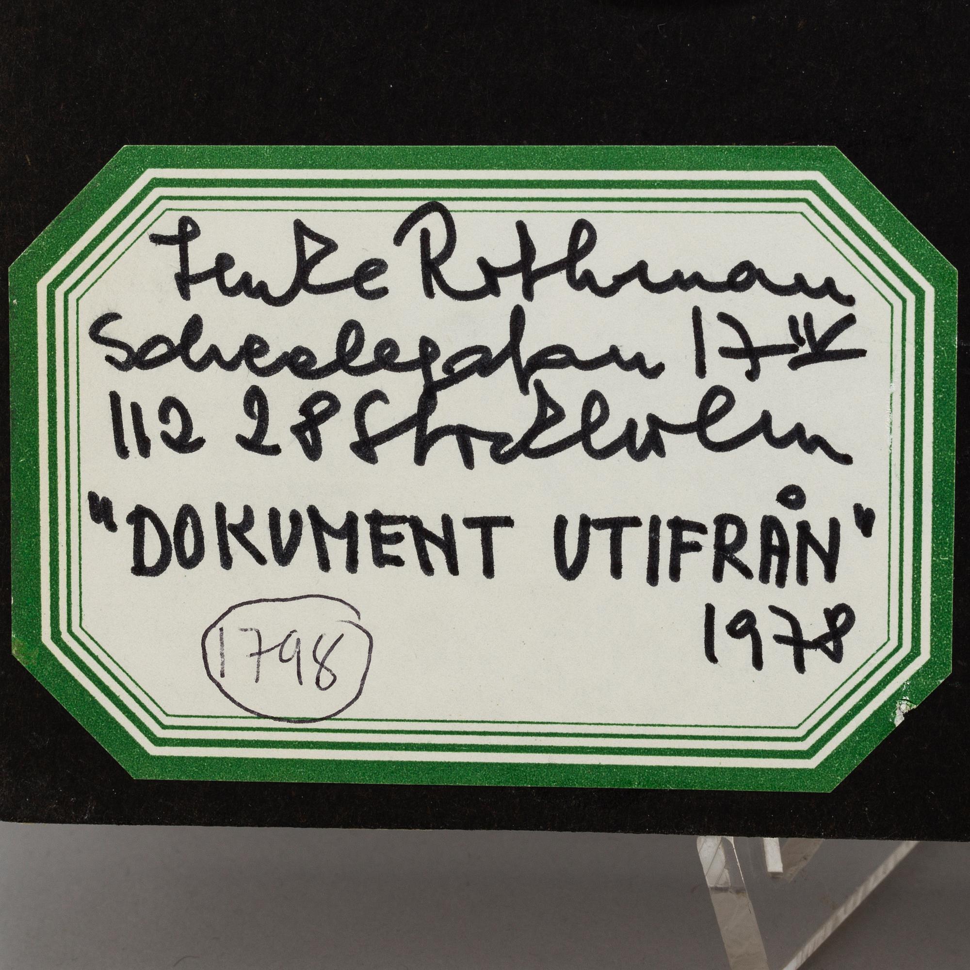 LENKE ROTHMAN, assemblage, signed and dated 1978.