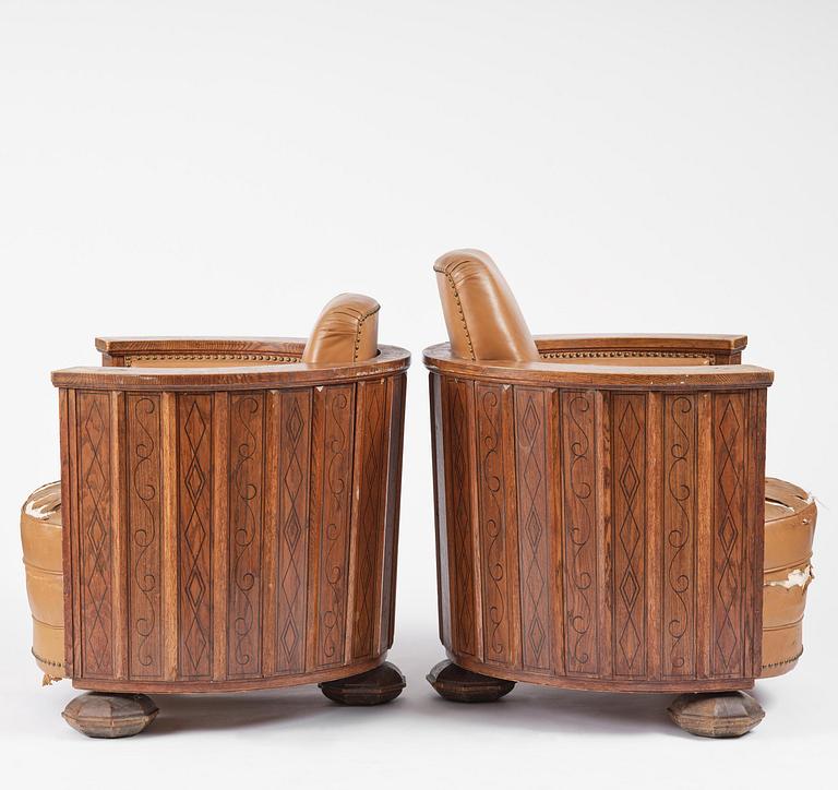 Fåtöljer, ett par, 1920-tal.