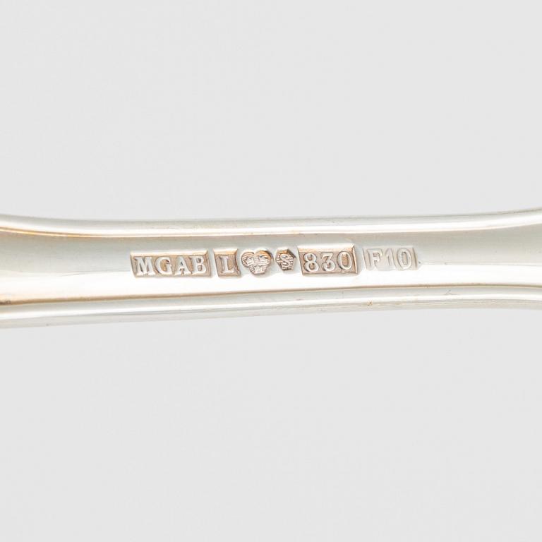 A 96-piece silver flat wear set, 'Harmoni', MGAB, Sweden, 1979-87.