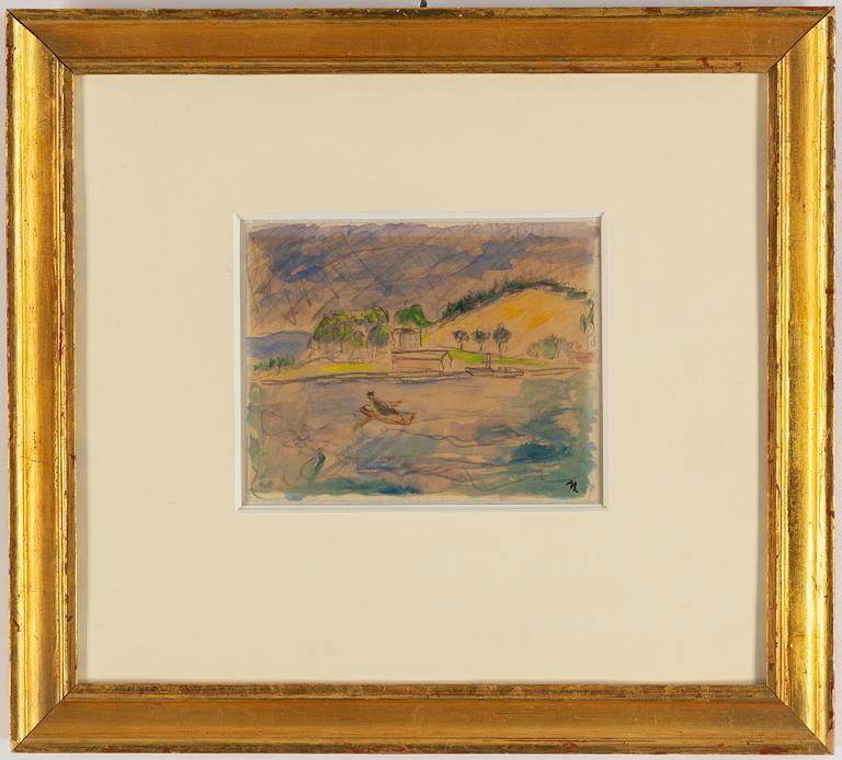 Ivan Ivarson, watercolour, signed with monogram.