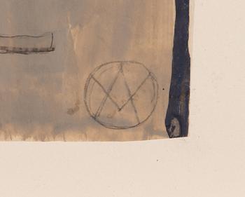 Margareta Ahlstedt-Willandt,  an original draft for a tapestry, mixed media, signed.