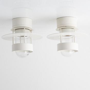 Jens Møller-Jensen, ceiling lamps, a pair, "Albertslund", Louis Poulsen, Denmark.
