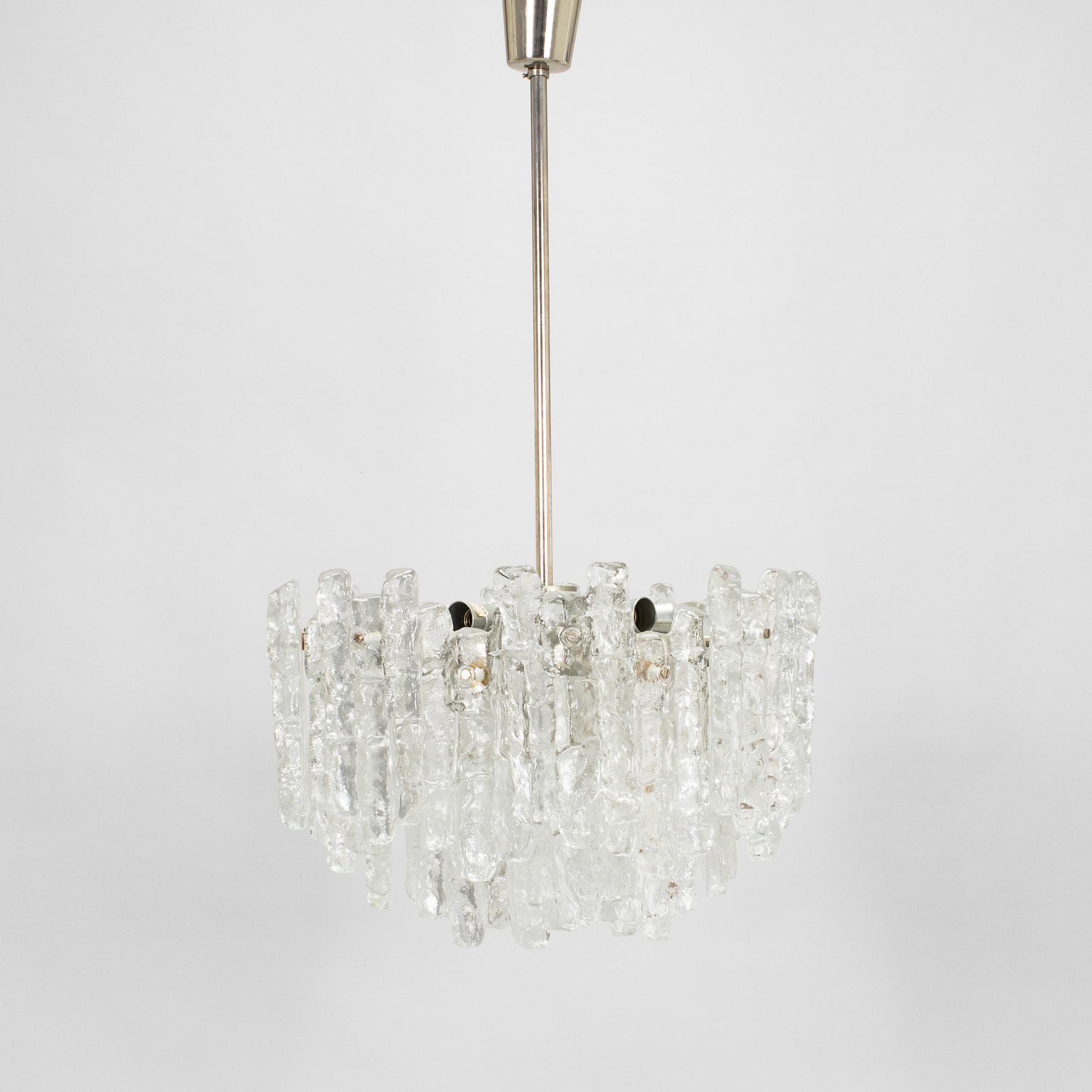 Taklampa, "Ice block chandelier", J.T Design, Kalmar, Österrike, 1960-tal.