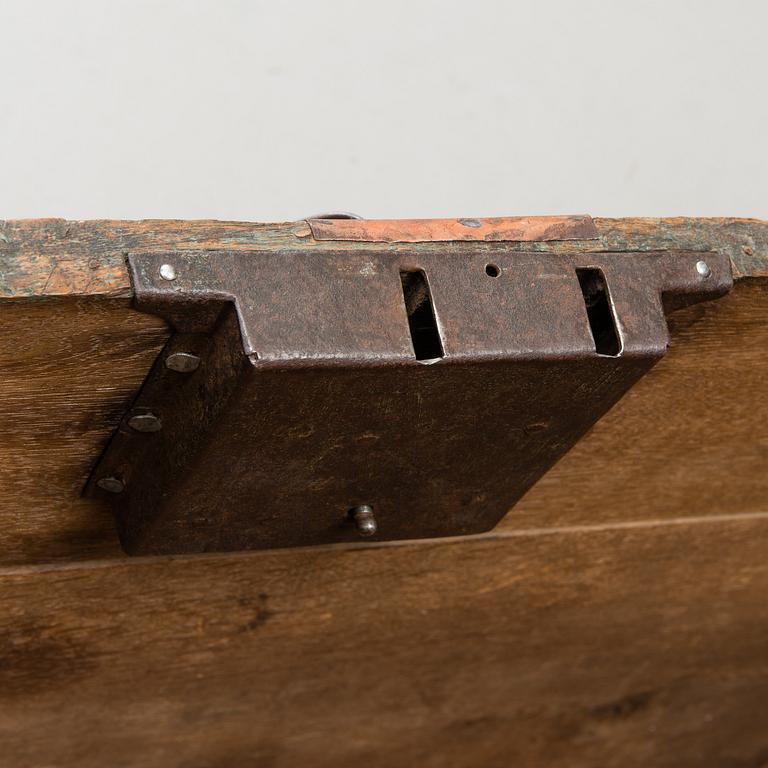 A folk art chest dated 1799.