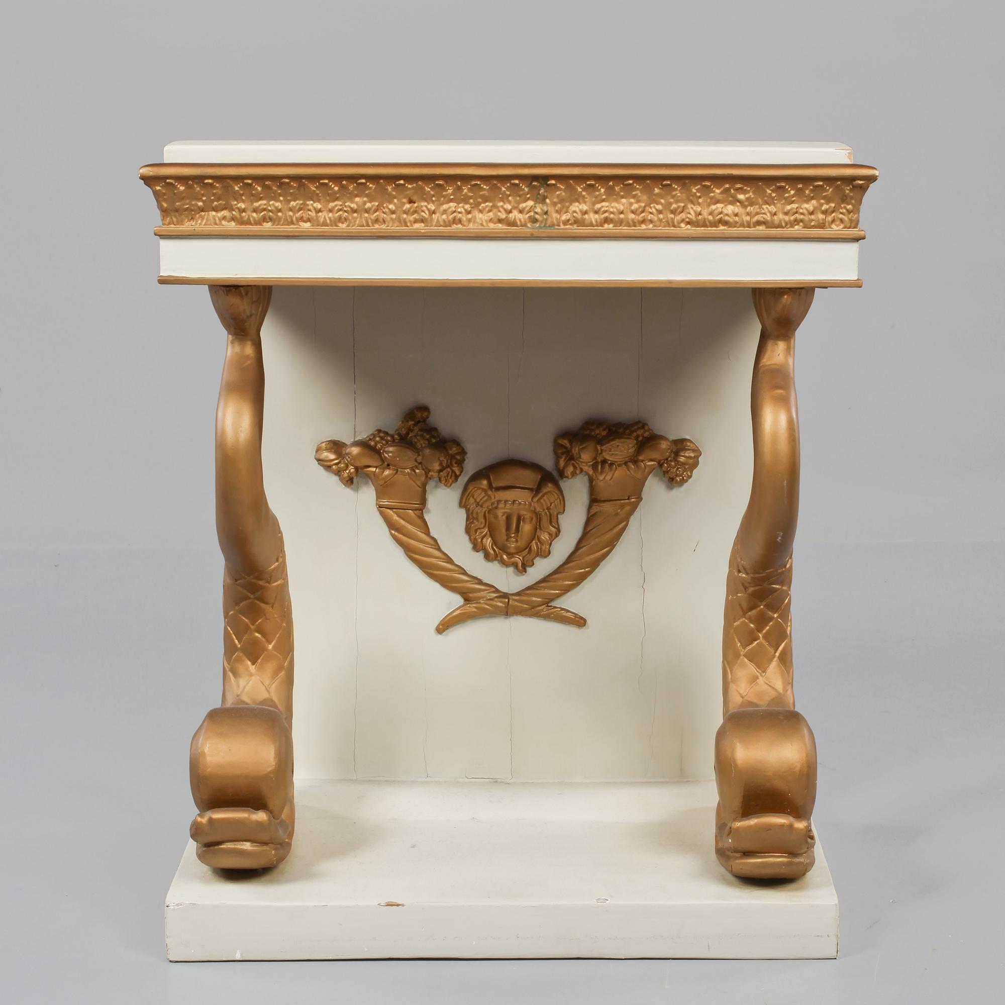 SPEGEL samt KONSOLBORD, empire, 1800-talets första hälft.