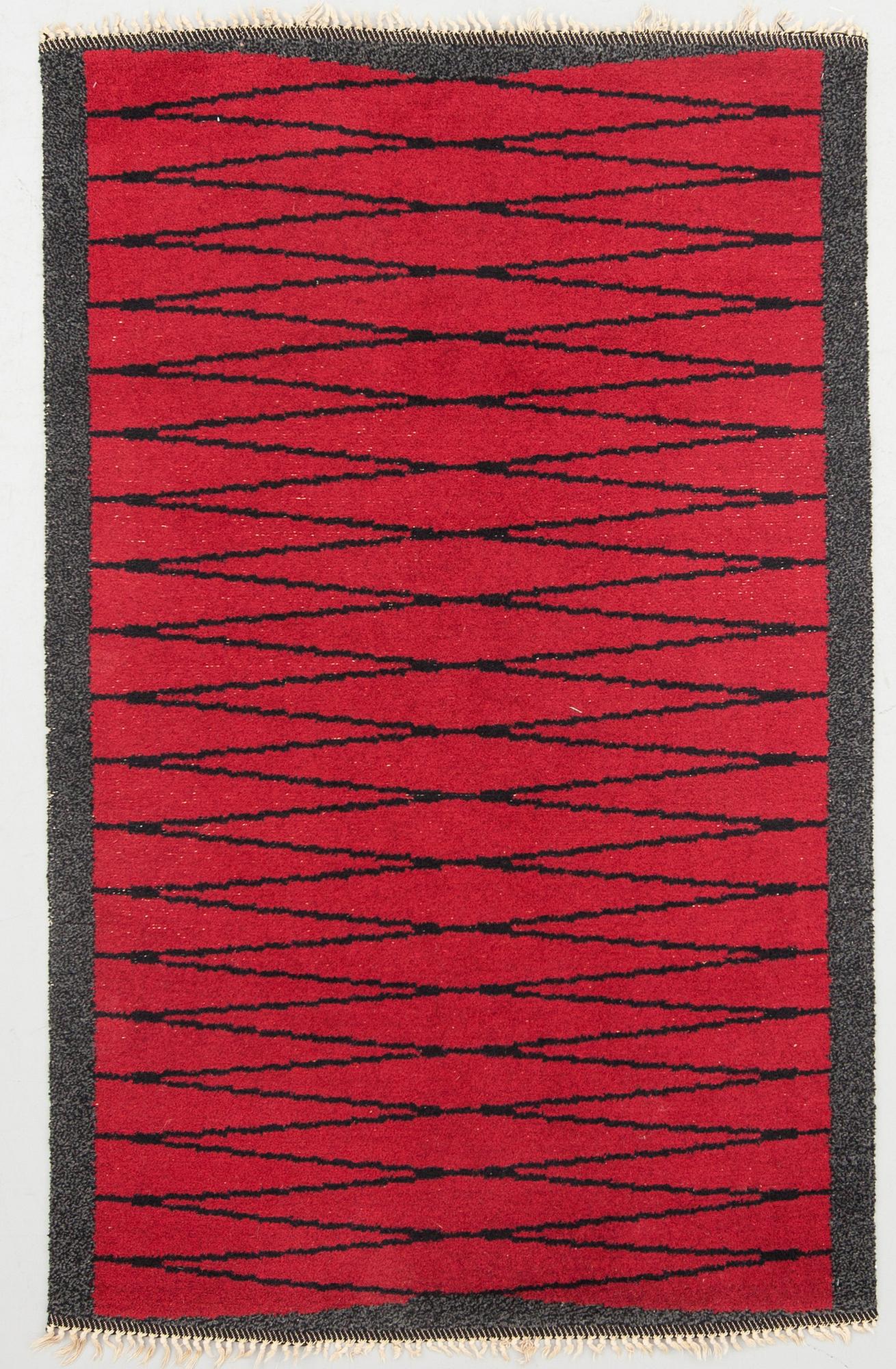 MATTA, flossa, sannolikt Tabergs Yllefabriks Aktiebolag. 1900-talets mitt/andra hälft. Ca 213 x 134 cm.