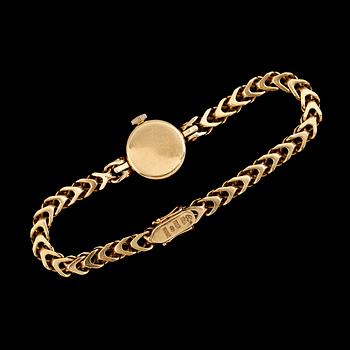 ARMBANDSUR, 18 k guld, Omega. Total vikt ca 23 g.