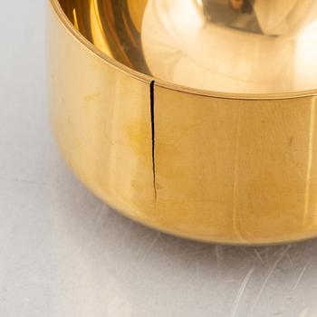 Pierre Forssell, eight gilded cups and a bottle, in a box, Skultuna, Sweden.