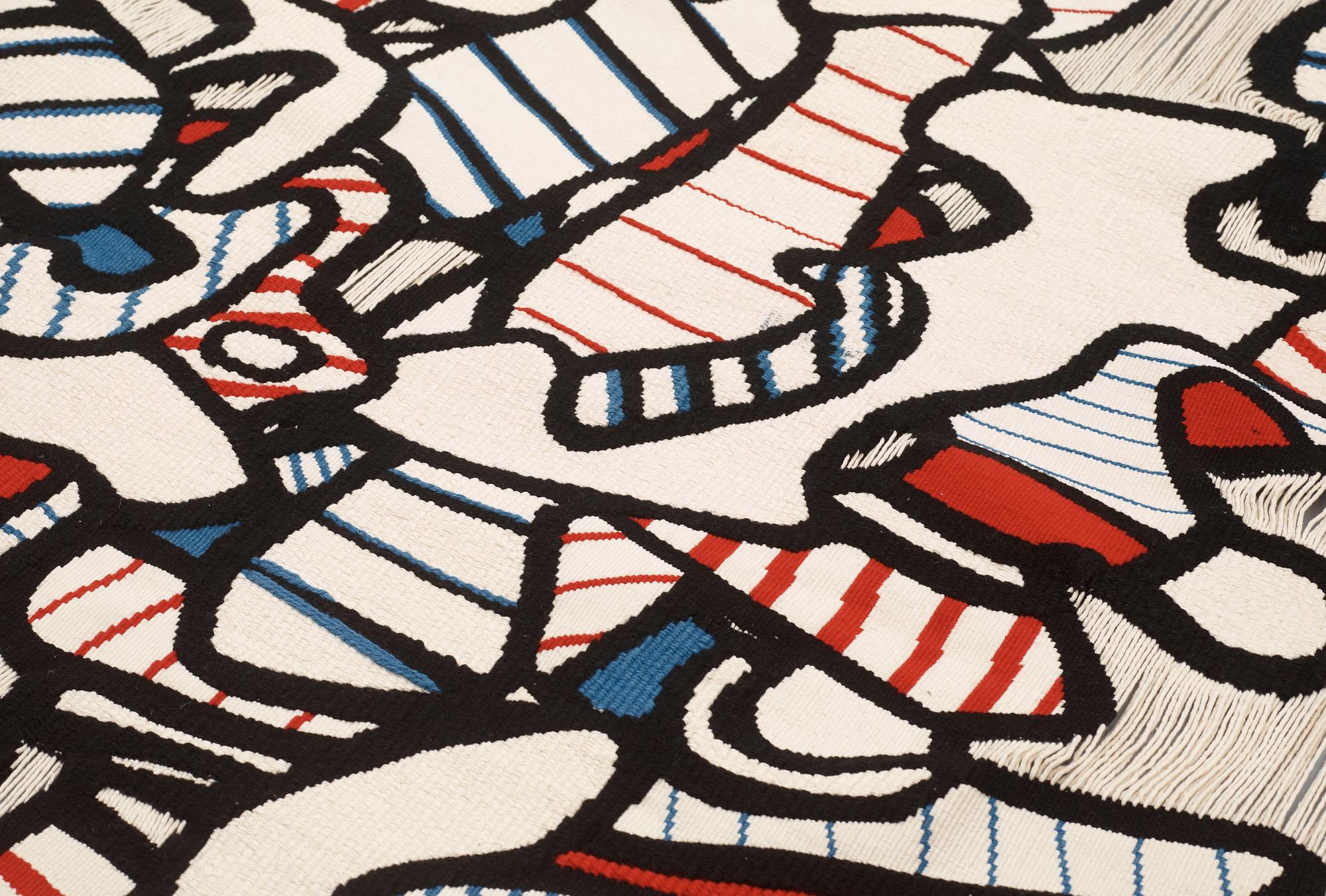 VÄVD TAPET. "Arborescence". Gobelängteknik och "transparent väv". 162 x 117,5 cm. Komponerad av Jean Dubuffet,