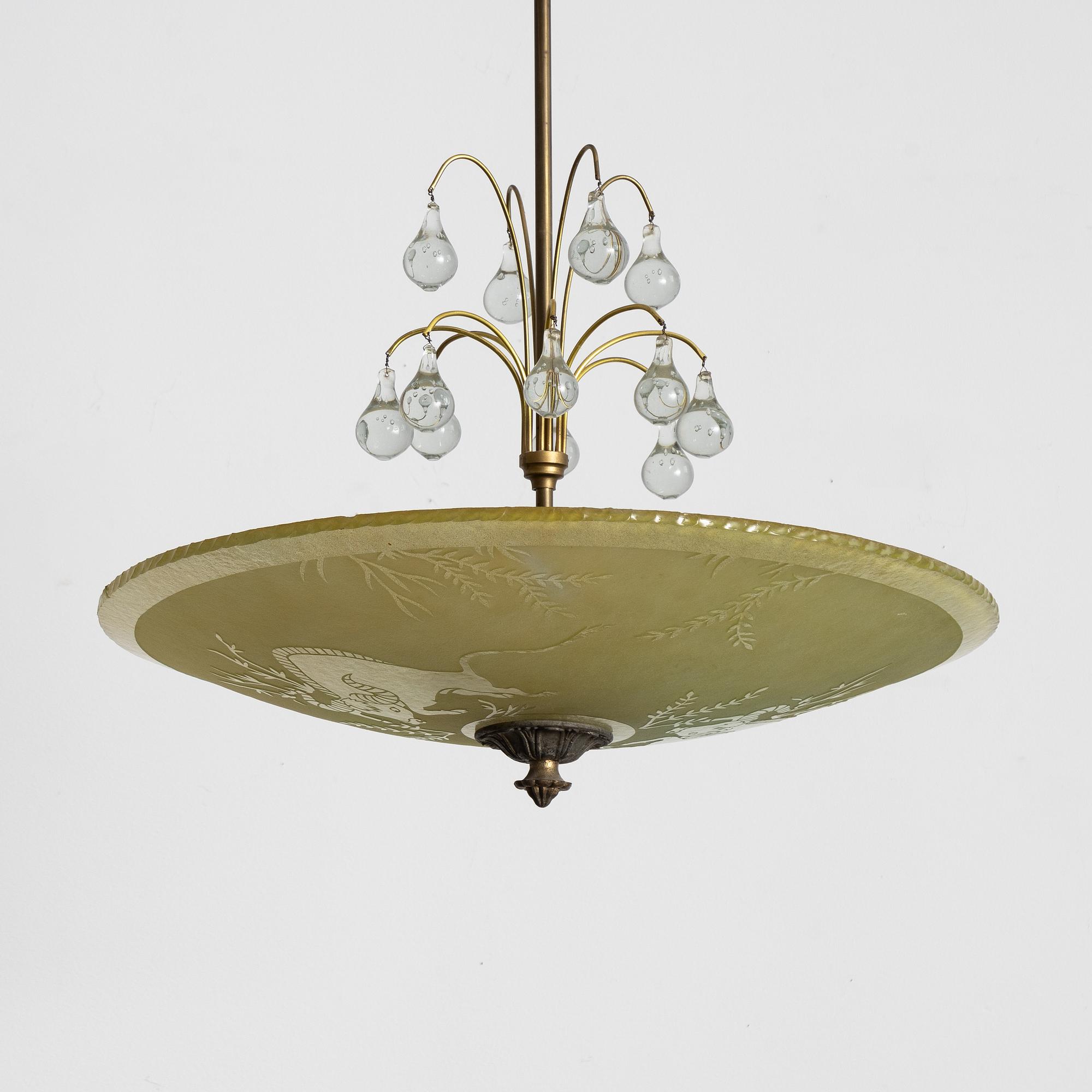 Taklampa, 1930-40-tal.