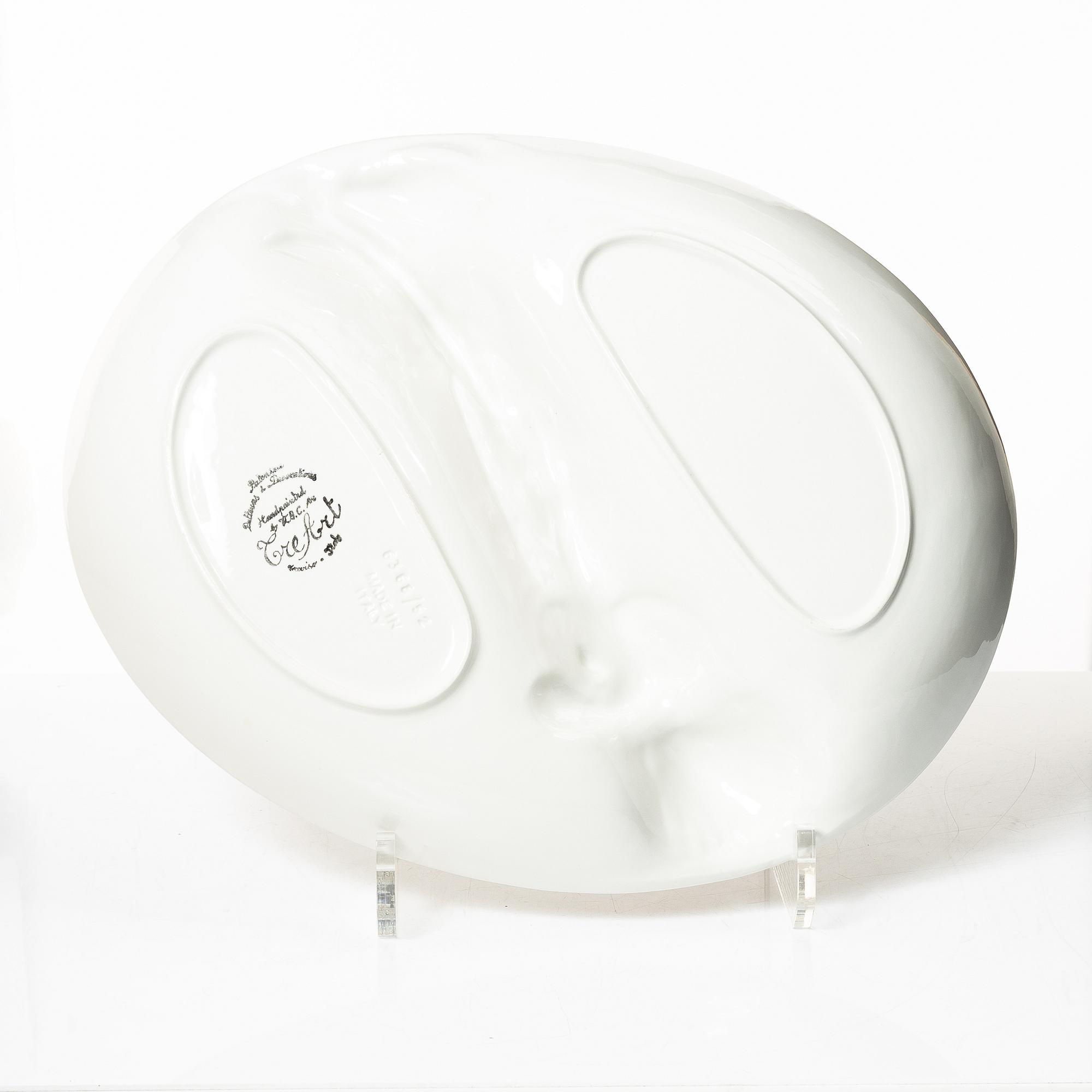 Servisdelar för skaldjur, 7 delar, keramik, V.B.C. Cre Art, Treviso, Italien.