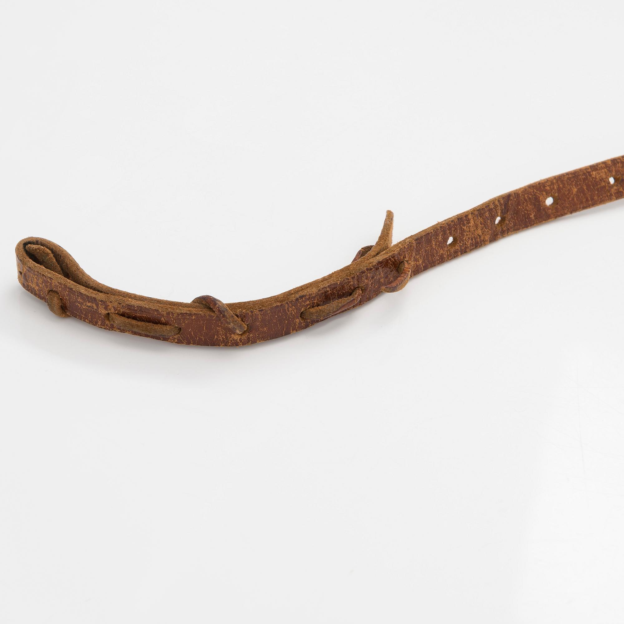 Alexander Calder, belt buckle with leather strap 1938.