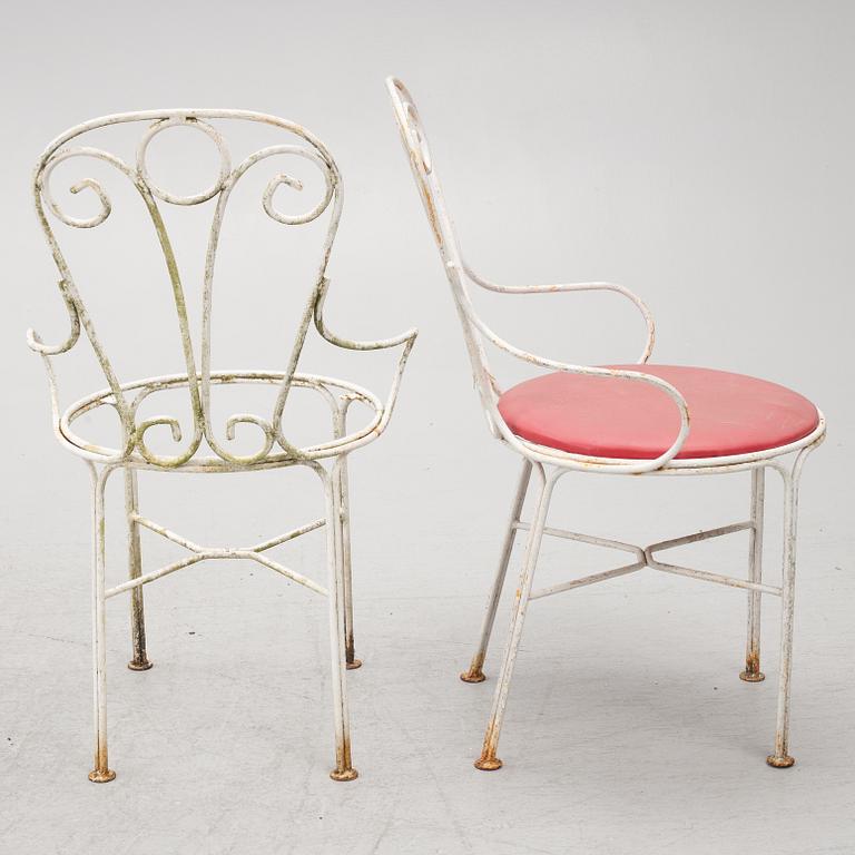 Garden chairs, 4 pcs, second half of the 20th century.