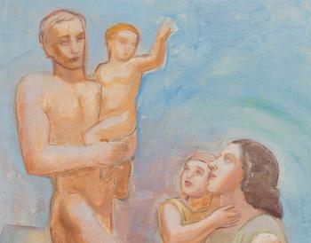 Yrjö Ollila, Sketch for the ceiling painting planned for the Finnish National Theatre.