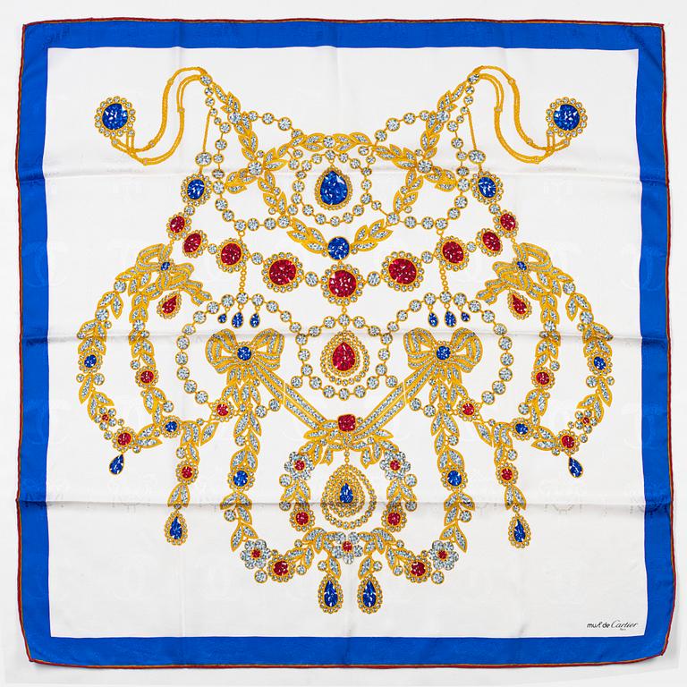 Cartier, a silk scarf.