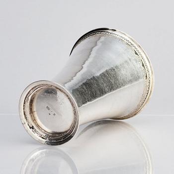 A Swedish 18th century parcel-gilt silver beaker, mark of Martin Bernström, Härnösand (active 1742-1779 (1782)).