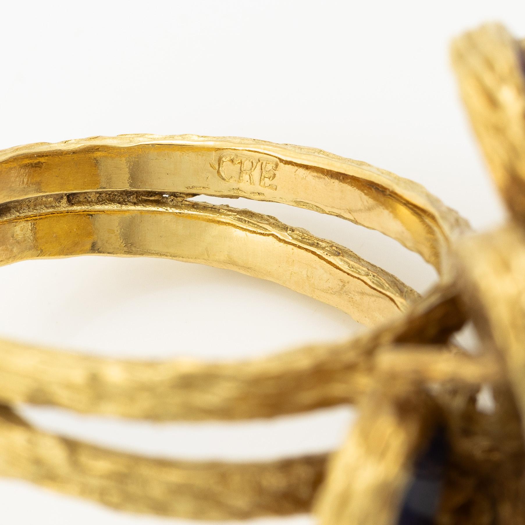 Ring 18K guld med lapis lazuli sannolikt Augustin Julia Plana.