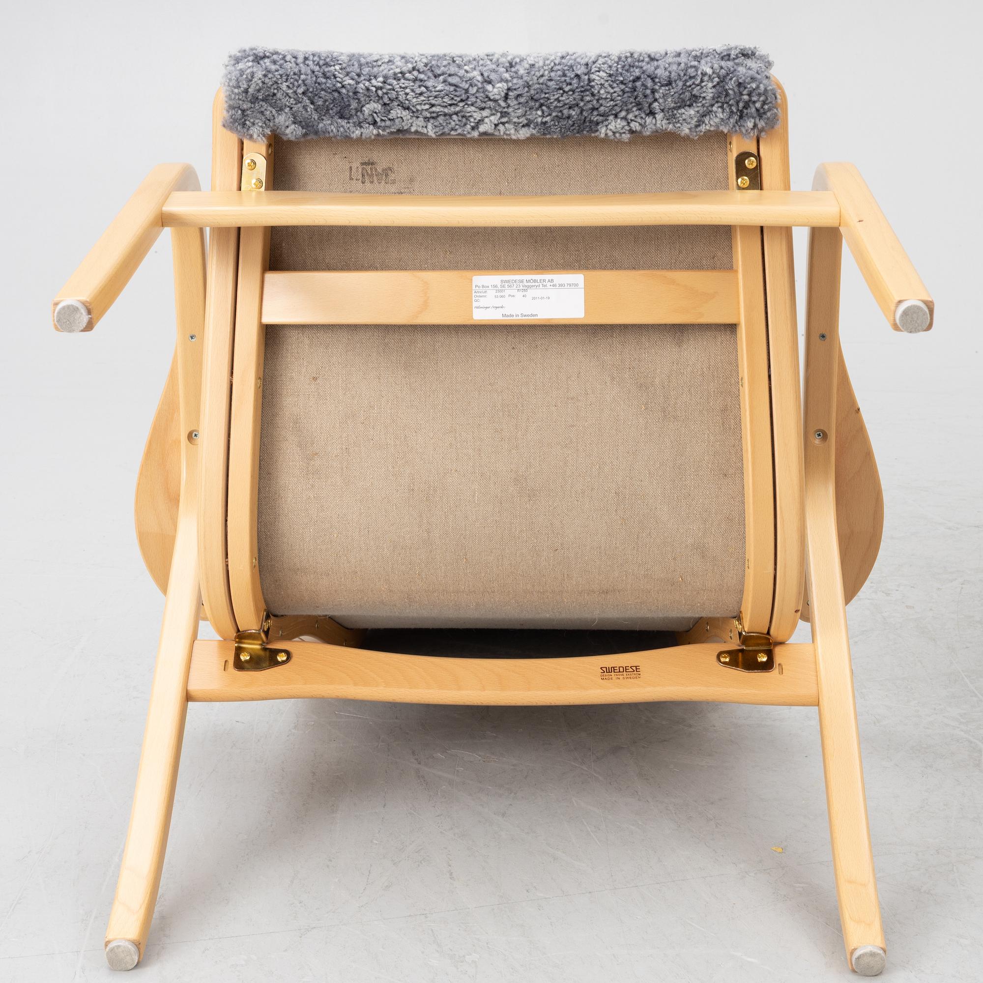 Yngve Ekström, karmstolar, ett par, "Lamino", Swedese, Sweden, 2011.