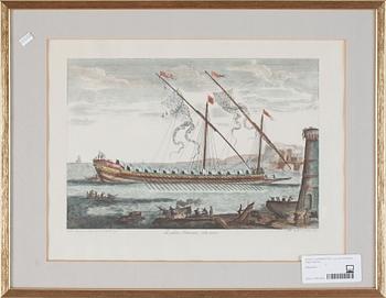 KOPPARSTICK, 2 st, bla Frankrike. 1800-1900-tal.