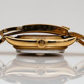 HERRARMBANDSUR, 18 K guld, Rolex Oyster Perpetual Datejust, 1964. Total vikt ca 112 gram.