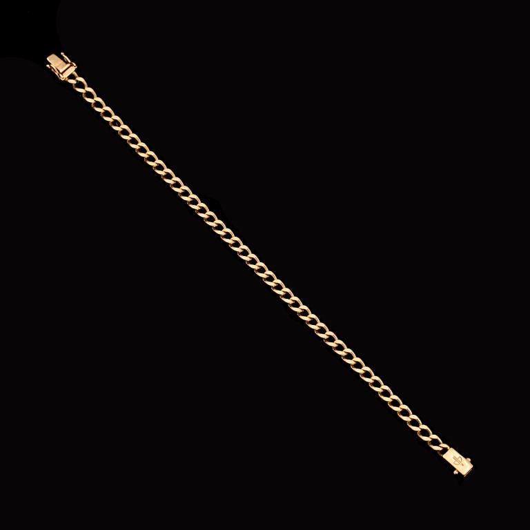 ARMBAND, 18K guld, kedjelänk. Vikt ca 14 gram.