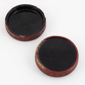 A lacquer ware box, China, late Qing dynasty.