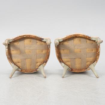 Stolar, ett par rokoko, 1700-talets mitt.