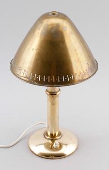 BORDSLAMPA, mässing, ASEA, 1900-talets mitt.