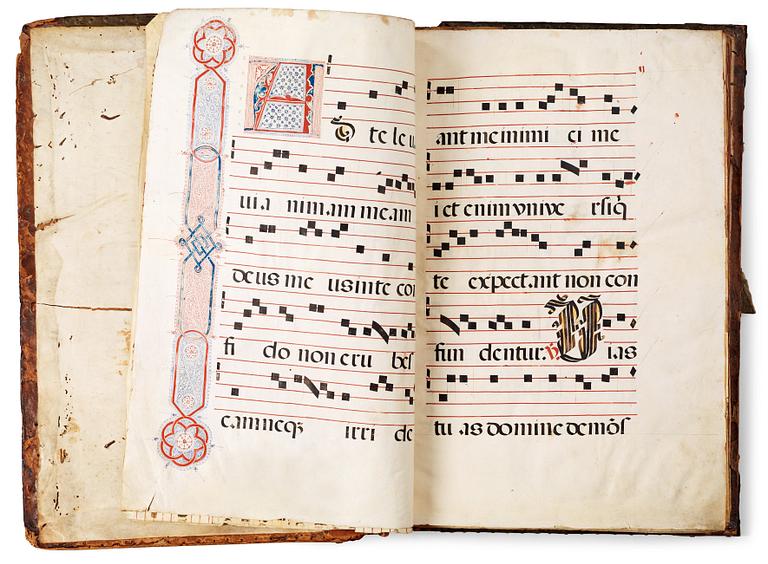 ANTIFONARIUM, handskrift, sannolikt 1400-tal.