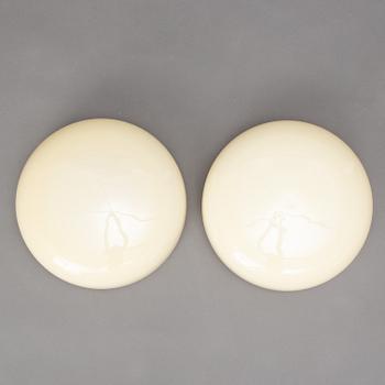 Harald Notini, a pair of ceiling lamps model "10676", Arvid Böhlmarks Lampfabrik, 1930s.
