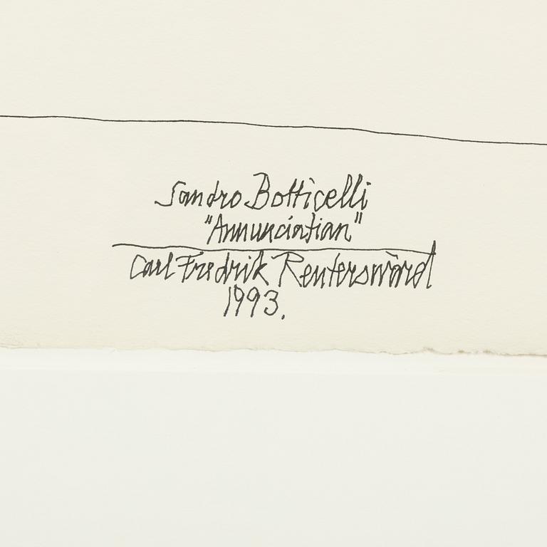 Carl Fredrik Reuterswärd, "Sandro Botticelli, Annunciation".