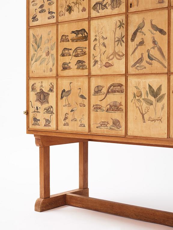 Josef Frank, a rare cabinet covered with prints depicting different animals and plants, Firma Svenskt Tenn, Sweden 1940s.