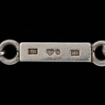 ARMBAND, sterling silver, Wiwen Nilsson, Lund 1939. Vikt ca 22 gram.