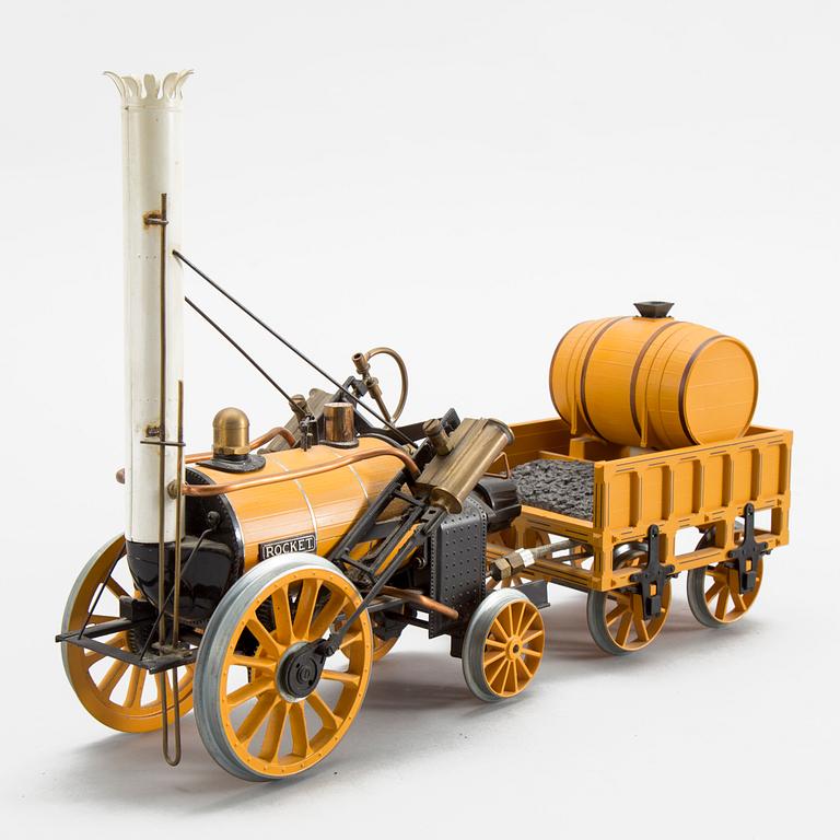 HORNBY, ånglok med tender, "Stephensons Rocket", 1900-talets senare del, spårvidd 3,5 tum.
